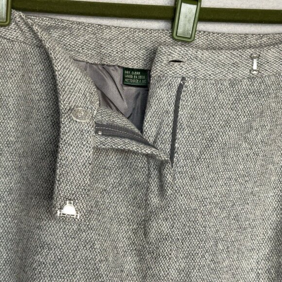 Y2K Lauren Ralph Lauren Wool Angora Blend Skirt Sz 8 Gray Black Lined Straight - Picture 4 of 8
